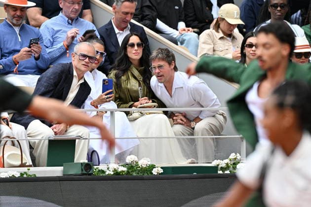 2026 French Open (Roland-Garros) - Women s singles final PARIS, FRANCE - JUNE 06: Ines de Ramon and Brad Pitt the women s final singles match on day 14 of the French Open tennis tournament on Court Philippe-Chatrier at the Roland-Garros Complex in Paris, France on June 6, 2026. Mustafa Yalçin Anadolu Paris France. Editorial use only. Please get in touch for any other usage.  Copyright: x2026xAnadoluxMustafaxYalcÄ±nx