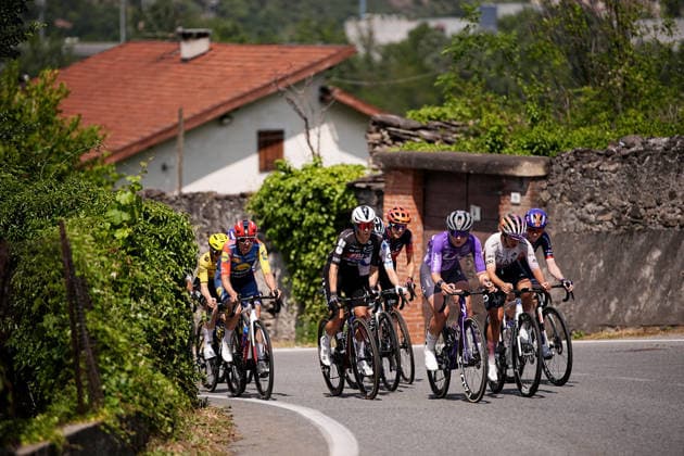 The pack rides cycles during Stage 8 of the Giro d™Italia Women, from Rivoli to Sestriere, Italy, Saturday, June 6, 2026  Copyright: xMarcoxAlpozzi LaPressex