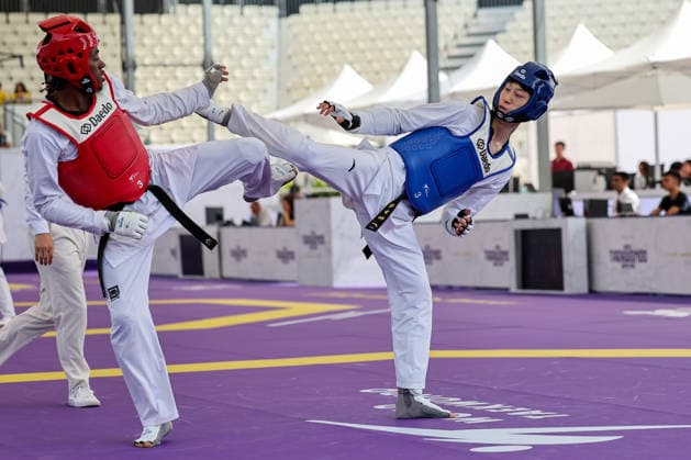 IPA85393700 - Y. Liang (China) vs O.G. Salim (Hungary) -68kg, Rome World taekwondo Grand Prix 2026 during World Taekwondo Roma Grand Prix 2026, Taekwondo match in Rome, Italy, June 06 2026  Copyright: xLuigixMariani IPAxSportx xx 85393700