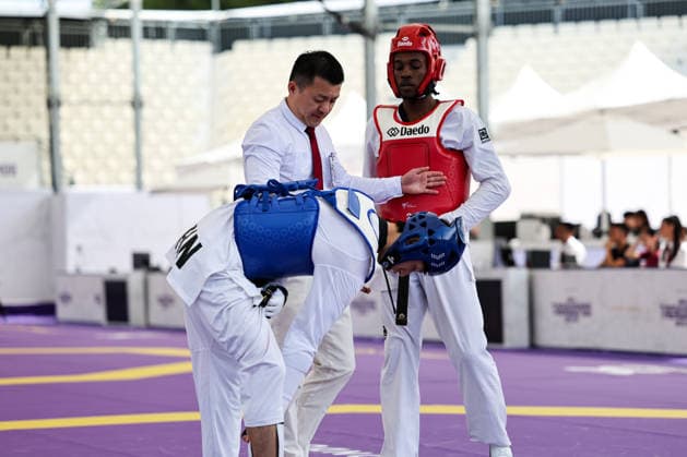 IPA85393707 - Y. Liang (China) vs O.G. Salim (Hungary) -68kg, Rome World taekwondo Grand Prix 2026 during World Taekwondo Roma Grand Prix 2026, Taekwondo match in Rome, Italy, June 06 2026  Copyright: xLuigixMariani IPAxSportx xx 85393707