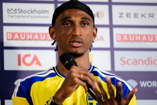 260606 Alison Dos Santos during a press conference ahead of Diamond League on June 6, 2026 in Stockholm Photo Fredrik Karlsson BILDBYRAN COP 185 FK0458 friidrott athletics friidrett diamond league presskonferens press conference bbeng bauhausgalan  Copyright: FREDRIKxKARLSSON BB260606FK025