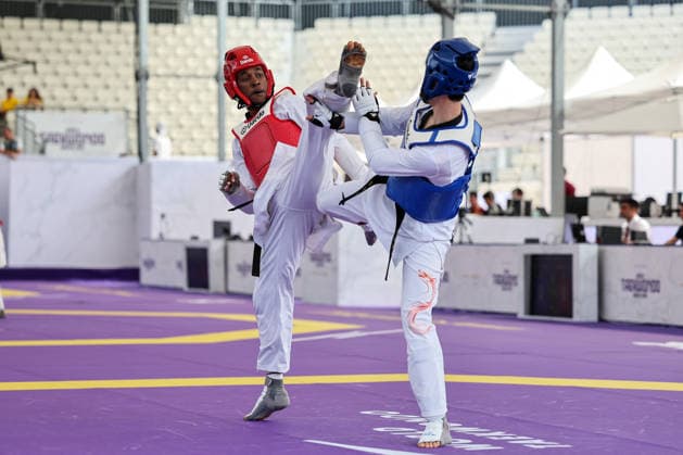 CONTACT - Taekwondo - World Taekwondo Rome Grand Prix 2026 Photo by IPA ABACAPRESS.COM85393696 - Y. Liang (China) vs O.G. Salim (Hungary) -68kg, Rome World taekwondo Grand Prix 2026 during World Taekwondo Roma Grand Prix 2026, Taekwondo match in Rome, Italy, June 06 2026 Roma Italy  Copyright: xIPAxSport ABACAx