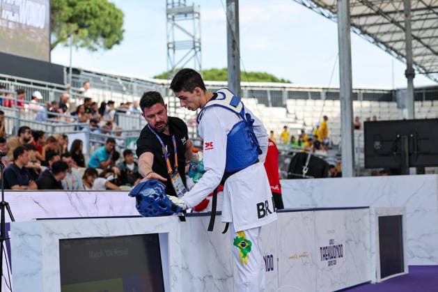 CONTACT - Taekwondo - World Taekwondo Rome Grand Prix 2026 Photo by IPA ABACAPRESS.COM85393697 - J.V. Souza (Brazil) -68kg, Rome World taekwondo Grand Prix 2026 during World Taekwondo Roma Grand Prix 2026, Taekwondo match in Rome, Italy, June 06 2026 Roma Italy  Copyright: xIPAxSport ABACAx
