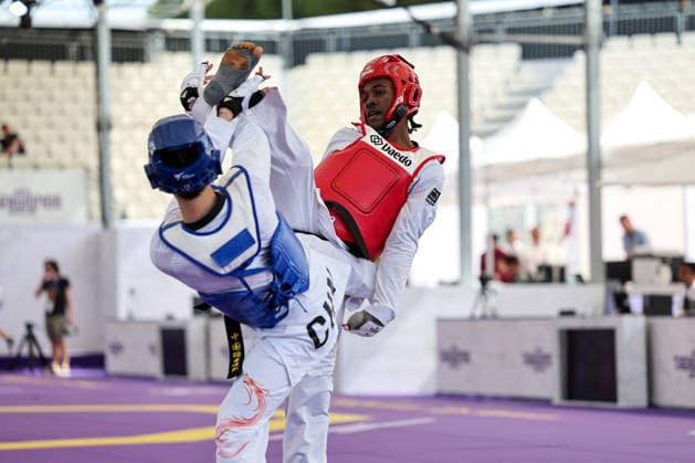 CONTACT - Taekwondo - World Taekwondo Rome Grand Prix 2026 Photo by IPA ABACAPRESS.COM85393708 - Y. Liang (China) vs O.G. Salim (Hungary) -68kg, Rome World taekwondo Grand Prix 2026 during World Taekwondo Roma Grand Prix 2026, Taekwondo match in Rome, Italy, June 06 2026 Roma Italy  Copyright: xIPAxSport ABACAx