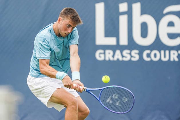 2026-06-06 - Libema Open 2026 ROSMALEN, NETHERLANDS - JUNE 6: Sander Jong of The Netherlands during the Libema Open 2026 at the Autotron on June 6, 2026 in Rosmalen, Netherlands Rosmalen Autotron Netherlands Content not available for redistribution in The Netherlands directly or indirectly through any third parties. Copyright: xAndrexWeeningx