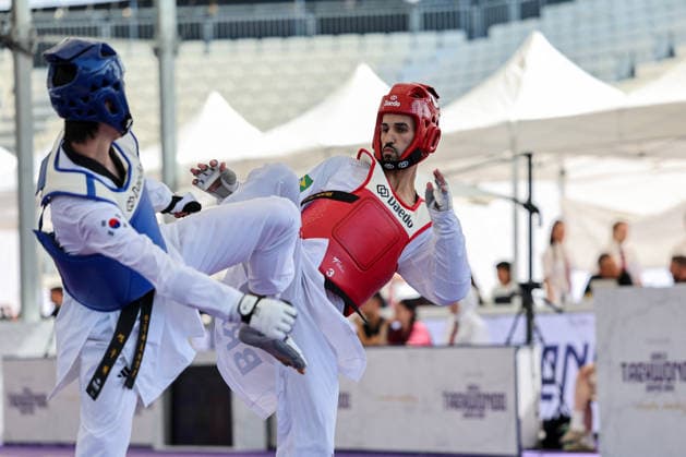 CONTACT - Taekwondo - World Taekwondo Rome Grand Prix 2026 Photo by IPA ABACAPRESS.COM85394318 - W.H. Jung (Korea) vs E. Pontese (Brazil) -68kg, Roma World Taekwondo Grand Prix 2026 during World Taekwondo Roma Grand Prix 2026, Taekwondo match in Rome, Italy, June 06 2026 Roma Italy  Copyright: xIPAxSport ABACAx