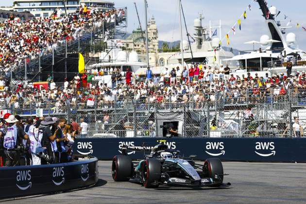 MONACO - Kimi Antonelli (Mercedes) during qualifying at the Circuit de Monaco ahead of the Monaco Grand Prix. SEM VAN DER WAL ANP xVIxANPxSportx xxANPxIVx 560280787 originalFilename: 560280787.jpg