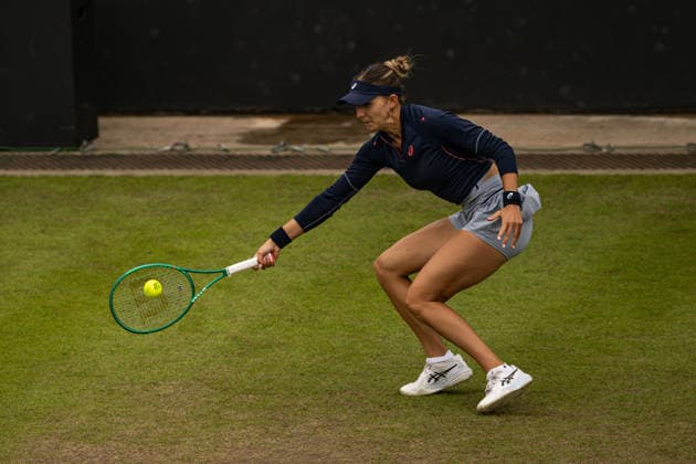 RECORD DATE NOT STATED 6th June 2026; The Edgbaston Priory Club, Birmingham, Midlands, England; 2026 Lexus Birmingham Open Tennis, Day Eight; Rebeka Masarova (SUI) plays a forehand in her semi final match against Alexandra Eala (PHI) GodfreyxPitt