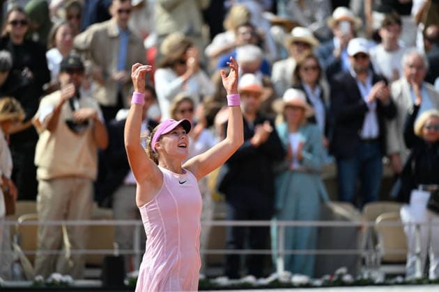 2026 French Open (Roland-Garros) - Women s singles final PARIS, FRANCE - JUNE 06: Mirra Andreeva celebrates after winning the women s final singles match against Maja Chwalinska (not seen) of Poland on day 14 of the French Open tennis tournament on Court Philippe-Chatrier at the Roland-Garros Complex in Paris, France on June 6, 2026. Mustafa Yalcin Anadolu Paris France. Editorial use only. Please get in touch for any other usage.  Copyright: x2026xAnadoluxMustafaxYalcinx