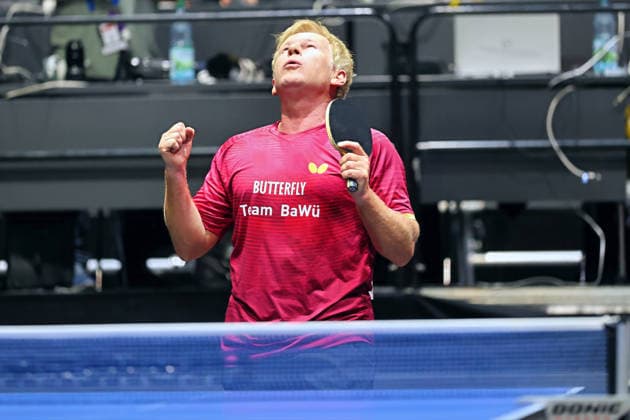 Torben Wosik wins with 3 0 against Michael Fuchs GER Erfurt TT Finals 2026 German Championships, Table Tennis Exhibition Hall Erfurt 06 06 2026 GER Erfurt TT Finals 2026 German Championships, Table Tennis Exhibition Hall Erfurt 06 06 2026 Thueringen German Championships 06 06 2026 Erfurt Copyright: xEibner-Pressefoto JoergxHirschx EP_JHH