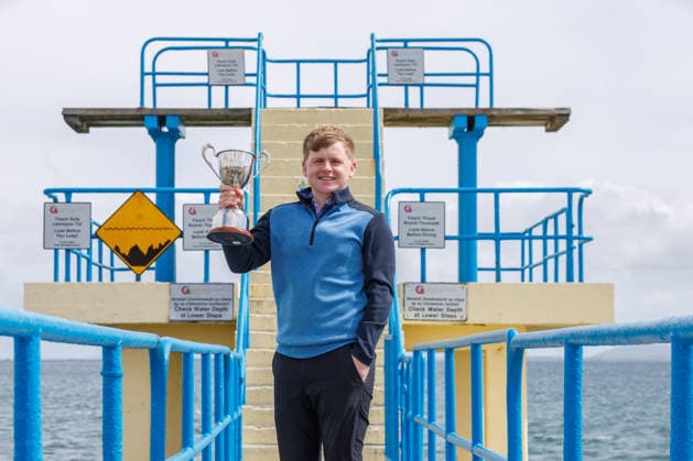 REPRO FREE *PRESS RELEASE NO REPRODUCTION FEE* EDITORIAL USE ONLY Connacht Men s Open Stroke Play Championship, Galway Golf Club, Galway 6 6 2026 David Kitt celebrates with the trophy David Kitt celebrates with the trophy 6 6 2026  Copyright: x INPHO TomxMaherx RDR_7816