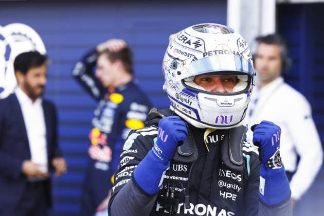MONACO - Kimi Antonelli (Mercedes) celebrates the victory after qualifying at the Circuit de Monaco ahead of the Monaco Grand Prix. SEM VAN DER WAL ANP xVIxANPxSportx xxANPxIVx 560285452 originalFilename: 560285452.jpg