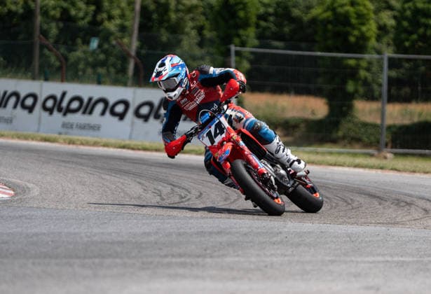 Motori - Supermoto - FIM Supermoto World Championship, WM, Weltmeisterschaft 2026 - Grand Prix of Piedmont Photo by IPA ABACAPRESS.COM85395648 - Karlsson Carl (SWE) - Honda - Tuning motor racing, Motorsport during FIM Supermoto World Championship 2026 - Grand Prix of Piemonte, Supermoto race in Busca, Italy, June 06 2026 Busca Italy  Copyright: xIPAxSport ABACAx