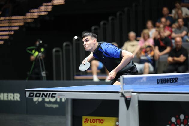 Anca Vladimir serving GER Erfurt TT Finals 2026 German Championships, Table Tennis Exhibition Hall Erfurt 06 06 2026 GER Erfurt TT Finals 2026 German Championships, Table Tennis Exhibition Hall Erfurt 06 06 2026 Thuringia German Championships 06 06 2026 Erfurt Copyright: xEibner-Pressefoto JoergxHirschx EP_JHH