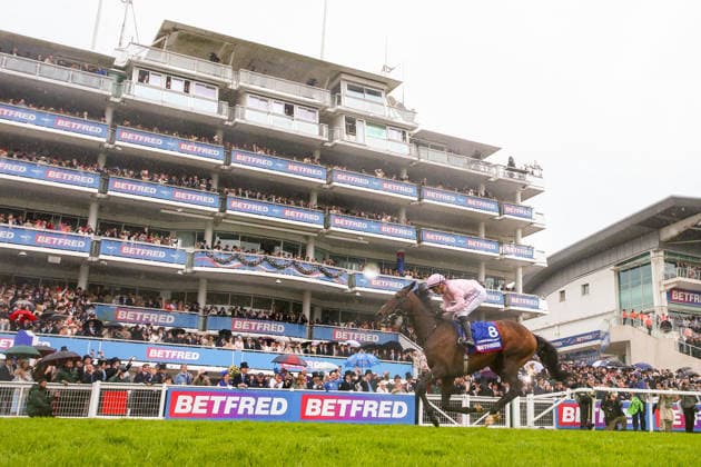 Derby Day Epsom Christmas Day ridden by Ronan Whelan (Pink) wins the Betfred Derby on Derby Day during the Derby Festival at Epsom Racecourse, Epsom 06 06 2026 UK Newspapers OUT Copyright: xMarkxChappellx FIL-23541-0029