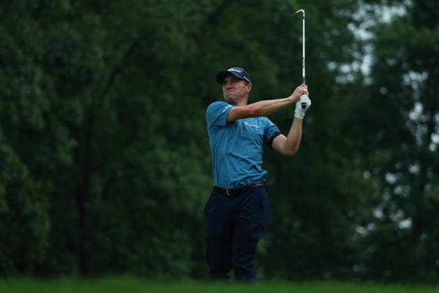 The Memorial Tournament DUBLIN, OHIO - JUNE 06: Justin Thomas plays his shot on the 9th hole during the third round of The Memorial Tournament presented by Workday at Muirfield Village Golf Club in Dublin, Ohio, USA on Saturday, June 6, 2026. Dublin Ohio United States  Copyright: xJorgexLemusx originalFilename:lemus-thememor260606_npIyN.jpg