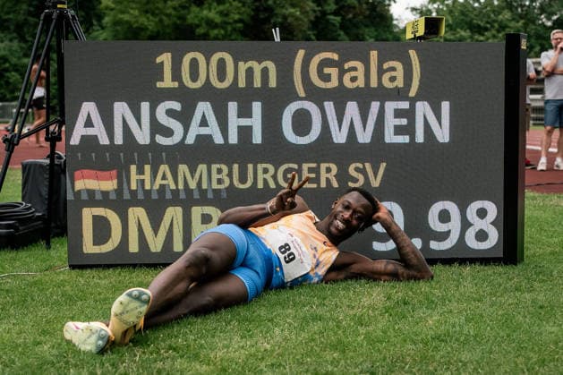 Owen Ansah (Hamburger SV, 89, 100m Maenner), GER, Leichtathletik, Athletics, Sparkassen Gala, Regensburg, 06.06.2026, GER, Leichtathletik, Athletics, Sparkassen Gala, Regensburg, 06.06.2026 Regensburg *** Owen Ansah Hamburger SV, 89, 100m Men , GER, Athletics, Athletics, Sparkassen Gala, Regensburg, 06 06 2026, GER, Athletics, Athletics, Sparkassen Gala, Regensburg, 06 06 2026 Regensburg Copyright: xStefanxMayerx EP_SMR