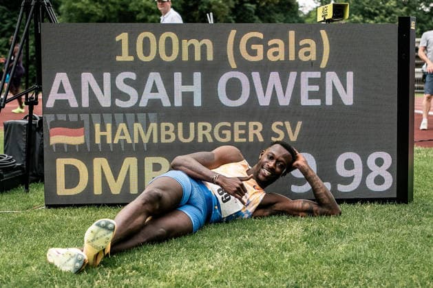 Owen Ansah (Hamburger SV, 89, 100m Maenner), GER, Leichtathletik, Athletics, Sparkassen Gala, Regensburg, 06.06.2026, GER, Leichtathletik, Athletics, Sparkassen Gala, Regensburg, 06.06.2026 Regensburg *** Owen Ansah Hamburger SV, 89, 100m Men , GER, Athletics, Athletics, Sparkassen Gala, Regensburg, 06 06 2026, GER, Athletics, Athletics, Sparkassen Gala, Regensburg, 06 06 2026 Regensburg Copyright: xStefanxMayerx EP_SMR