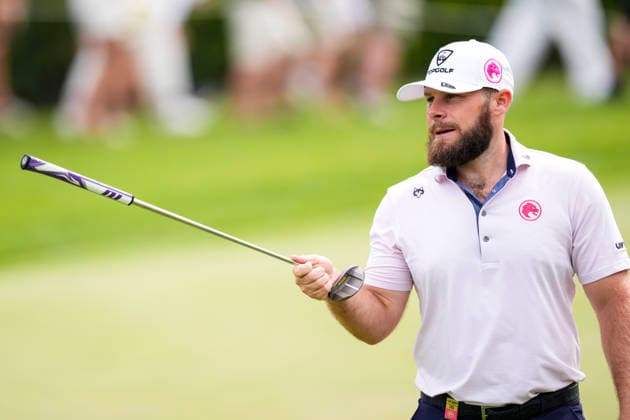 June 6, 2026, Cadiz, Cadiz, SPAIN: Tyrrell Hatton of Legion XIII team gestures during day three of the LIV Golf Andalucia at Golf Club Royal of Valderrama on June 6, 2026 in Cadiz, Spain. LIV Golf Andalucia 2026 - Day Three  - ZUMAa181 20260606_zaa_a181_045 Copyright: xJoaquoÂ­NxCorcherox