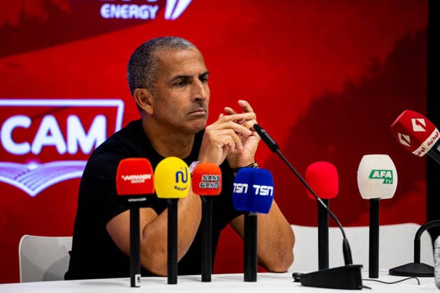 Football, International match, Belgium - Tunisia, Press conference after the match