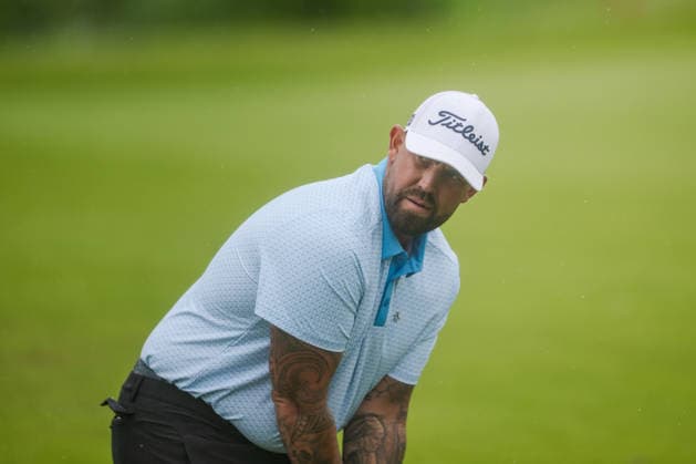 AMSTERDAM, NETHERLANDS - JUNE 06: Ryan Peake of Australia plays his second shot from the fairway of the 16th hole during the third round of the KLM Open at The International on June 6, 2026 in Amsterdam, Netherlands. Credit: Andy Astfalck NurPhoto Netherlands Copyright: xAndyxAstfalckx