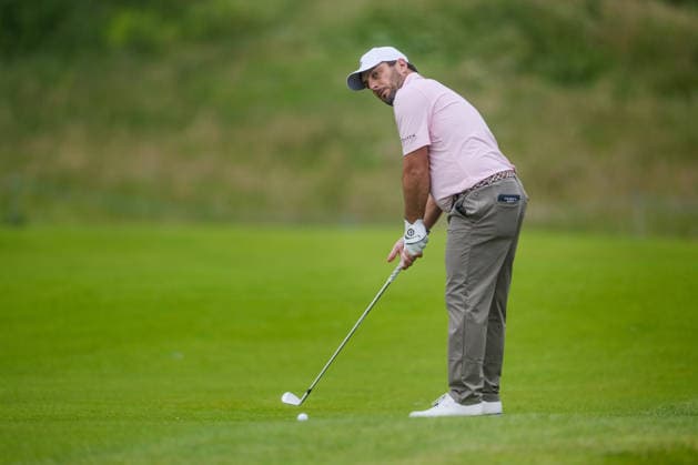 AMSTERDAM, NETHERLANDS - JUNE 06: Francesco Molinari of Italy plays his second shot from the fairway of the 16th hole during the third round of the KLM Open at The International on June 6, 2026 in Amsterdam, Netherlands. Credit: Andy Astfalck NurPhoto Netherlands Copyright: xAndyxAstfalckx