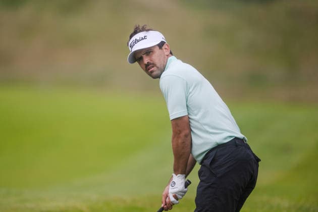 AMSTERDAM, NETHERLANDS - JUNE 06: David Ravetto of France plays his second shot from the fairway of the 16th hole during the third round of the KLM Open at The International on June 6, 2026 in Amsterdam, Netherlands. Credit: Andy Astfalck NurPhoto Netherlands Copyright: xAndyxAstfalckx