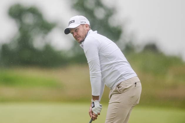 AMSTERDAM, NETHERLANDS - JUNE 06: Danny Willett of England plays his second shot from the fairway of the 16th hole during the third round of the KLM Open at The International on June 6, 2026 in Amsterdam, Netherlands. Credit: Andy Astfalck NurPhoto Netherlands Copyright: xAndyxAstfalckx