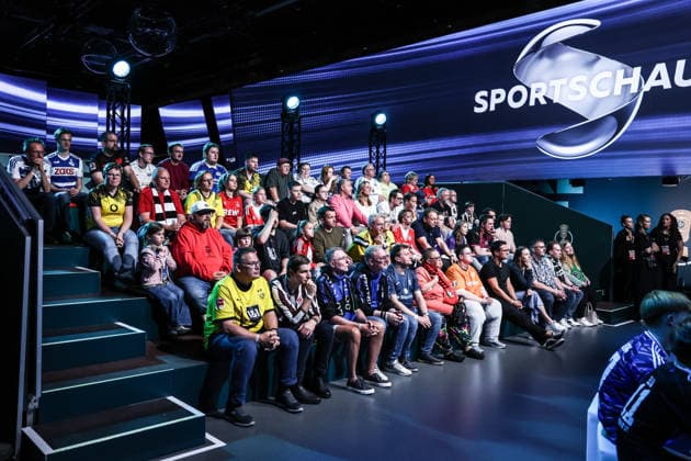 Sport, Football, DFB Cup season 2026 2027 DFB Cup draw for the 1st round 06 06 2026, German Football Museum Fans in the audience Dortmund German Football Museum North Rhine-Westphalia Germany