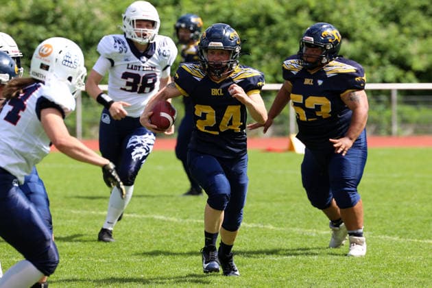 2026 06 06 , Kobras Ladies vs Braunschweig Lions, GFL Women, Stadion Wilmersdorf Susanne Rojahn Kobra Ladies, 24 with the ball