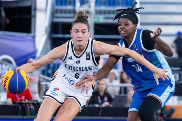 FIBA 3x3 World Cup Marie Reichert, Brianna Fraser during FIBA 3x3 World Cup Germany vs Azerbaijan match in Warsaw, Poland, on June 6, 2026 Warsaw Poland  Copyright: xFotoxOlimpikx originalFilename:jastrzebowski-fiba3x3w260606_npTq1.jpg