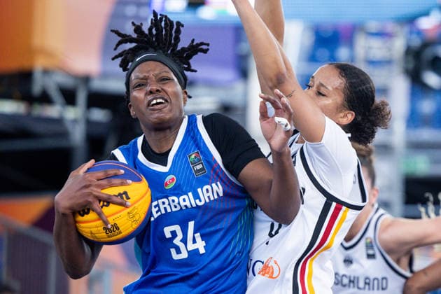 FIBA 3x3 World Cup Brianna Fraser, Laura Zolper during FIBA 3x3 World Cup Germany vs Azerbaijan match in Warsaw, Poland, on June 6, 2026 Warsaw Poland  Copyright: xFotoxOlimpikx originalFilename:jastrzebowski-fiba3x3w260606_np1DY.jpg