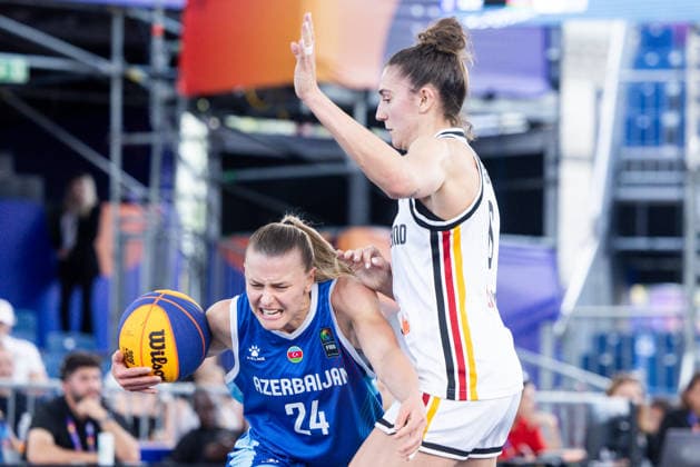FIBA 3x3 World Cup Alexandra Mollenhauer, Marie Reichert during FIBA 3x3 World Cup Germany vs Azerbaijan match in Warsaw, Poland, on June 6, 2026 Warsaw Poland  Copyright: xFotoxOlimpikx originalFilename:jastrzebowski-fiba3x3w260606_np5Rg.jpg