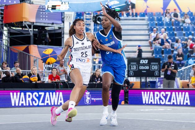 FIBA 3x3 World Cup Ama Degbeon, Brianna Fraser during FIBA 3x3 World Cup Germany vs Azerbaijan match in Warsaw, Poland, on June 6, 2026 Warsaw Poland  Copyright: xFotoxOlimpikx originalFilename:jastrzebowski-fiba3x3w260606_npBFG.jpg