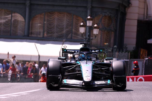 F1 Gran Prix of Monaco George Russell of Mercedes-AMG F1 Team on track during qualifying for the F1 Grand Prix of Monaco at Monte-Carlo Circuit on June 6, 2026 in Montecarlo, Monaco. Monaco Monte-Carlo Monaco Copyright: xMarcoxCanonierox