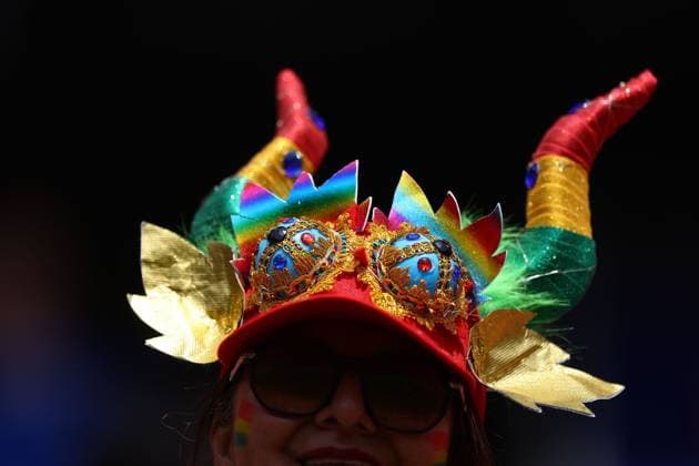 A fan of Bolivia Bolivia v Scotland, International Friendly, Länderspiel, Nationalmannschaft Football, Sports Illustrated Stadium, New Jersey, USA - 06 Jun 2026New Jersey Sports Illustrated Stadium United States of America EDITORIAL USE ONLY No use with unauthorised audio, video, data, fixture lists, club league logos or live services. Online in-match use limited to 120 images, no video emulation. No use in betting, games or single club league player publications. Copyright: xMichaelxZemanek Shutterstockx 16912856z
