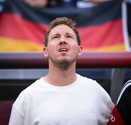 Football World Cup 2026 test match in Chicago 06 06 2026 USA Germany national coach Julian Nagelsmann Germany during the national anthem