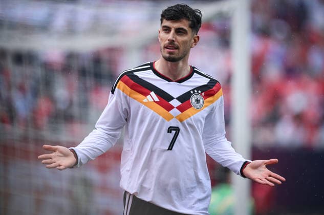 Soccer World Cup 2026 test match in Chicago 06 06 2026 USA Germany JUBEL Germany goal scorer to 0 1 Kai Havertz
