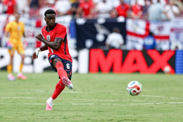 Marc Guà hi of England England v New Zealand, International Friendly, Länderspiel, Nationalmannschaft Football, Raymond James Stadium, Tampa, Florida, USA - 06 Jun 2026Tampa Raymond James Stadium Florida (FL) United States of America EDITORIAL USE ONLY No use with unauthorised audio, video, data, fixture lists, club league logos or live services. Online in-match use limited to 120 images, no video emulation. No use in betting, games or single club league player publications. Copyright: xDustinxMarkland Shutterstockx 16912910af
