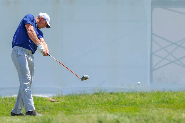 MADISON, WI - JUNE 06: Former Green Bay Packer wide receiver Jordy Nelson tees off during the celebrity foursome round of the PGA, Golf Herren Tour Champions American Family Insurance Championship golf tournament on June 6, 2026 at TPC Wisconsin Golf Course in Madison, WI. (Photo by Lawrence Iles Icon Sportswire) GOLF: JUN 06 PGA TOUR Champions American Family Insurance Championship EDITORIAL USE ONLY Icon2606060202