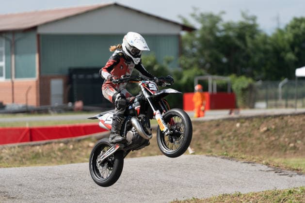 IPA85410301 - Irzyk Liliana (POL) - KTM during FIM Supermoto World Championship, WM, Weltmeisterschaft 2026 - Grand Prix of Piemonte, Supermoto race in Busca, Italy, June 06 2026  Copyright: xSilvanoxMarcoxCesario IPAxSportx xx 85410301