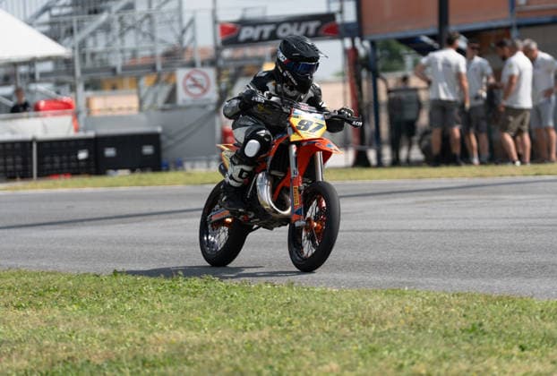 IPA85410322 - Bang Lorenz (GER) - KTM during FIM Supermoto World Championship, WM, Weltmeisterschaft 2026 - Grand Prix of Piemonte, Supermoto race in Busca, Italy, June 06 2026  Copyright: xSilvanoxMarcoxCesario IPAxSportx xx 85410322