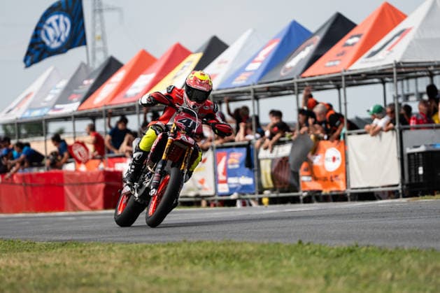 IPA85410274 - Schmidt Marc Reiner (GER) - Ducati - Team Eleven during FIM Supermoto World Championship, WM, Weltmeisterschaft 2026 - Grand Prix of Piemonte, Supermoto race in Busca, Italy, June 06 2026  Copyright: xSilvanoxMarcoxCesario IPAxSportx xx 85410274