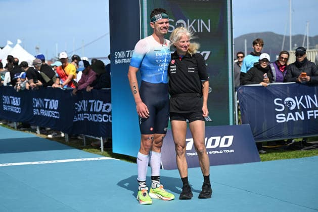 Sokin Escape From Alcatraz Triathlon - T100 San Francisco 2026 SAN FRANCISCO, CA - JUNE 6: Germany’s Rico Bogen wins The Sokin Escape From Alcatraz Triathlon - T100 at Marina Blvd in San Francisco, California, United States on June 6, 2026. Tayfun Coskun Anadolu California United States. Editorial use only. Please get in touch for any other usage.  Copyright: x2026xAnadoluxTayfunxCoskunx