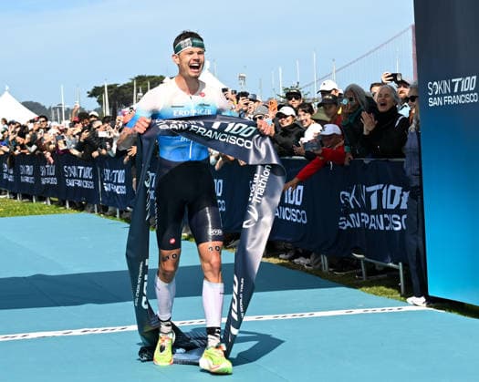 Sokin Escape From Alcatraz Triathlon - T100 San Francisco 2026 SAN FRANCISCO, CA - JUNE 6: Germany’s Rico Bogen wins The Sokin Escape From Alcatraz Triathlon - T100 at Marina Blvd in San Francisco, California, United States on June 6, 2026. Tayfun Coskun Anadolu California United States. Editorial use only. Please get in touch for any other usage.  Copyright: x2026xAnadoluxTayfunxCoskunx