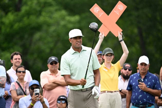 June 6, 2026: Tony Finau (USA) drives off the 1st tee during the third round of the Memorial Tournament in Dublin, Ohio. Cal Media Dublin USA - ZUMAc04_ 20260606_zma_c04_004 Copyright: xBrentxClarkx