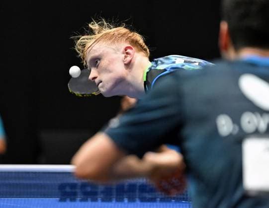 Andre Bertelsmeier fends off five match points against Dimitrij Ovtcharov and reaches the semi-finals of the German Championships for the first time Andre Bertelsmeier fends off five match points against Dimitrij Ovtcharov and reaches the semi-finals of the LOTTO Thüringen TT Finals 2026 in Erfurt German Championships for men and women on June 6, 2026 at Messe Erfurt Erfurt Messe Erfurt Thuringia Germany