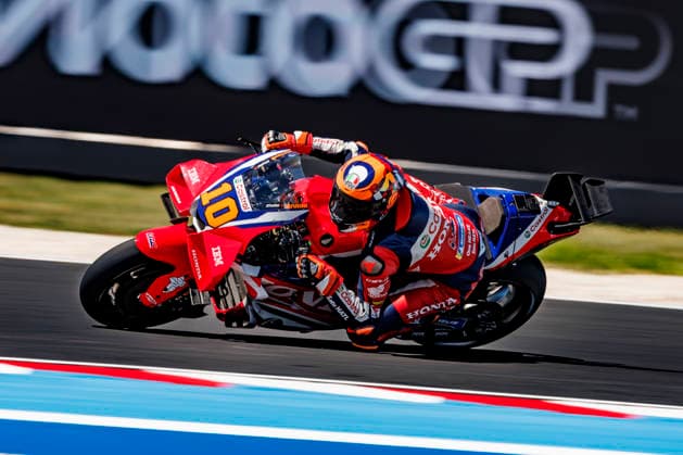 MotoGP of Hungary - Sprint & Qualifying Number 10 Honda HRC Castrol rider Luca Marini during qualifying at the 2026 Grand Prix of Hungary. Balatonfokajar, Balatonfokajar Hungary  Copyright: xStephenxBlackberryx originalFilename:blackberry-2026gran260606_npc5d.jpg