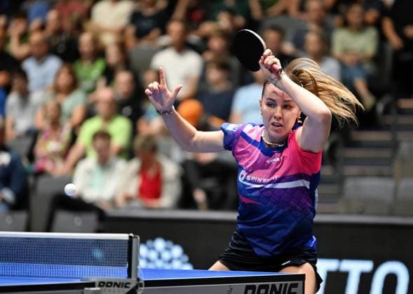 Defending champion Annett Kaufmann SV DJK Kolbermoor advances to the womens DM semi-finals once again Defending champion Annett Kaufmann SV DJK Kolbermoor advances to the womens DM semi-finals once again LOTTO Thüringen TT Finals 2026 in Erfurt German Championships for women and men on June 6, 2026 at Messe Erfurt Erfurt Messe Erfurt Thuringia Germany