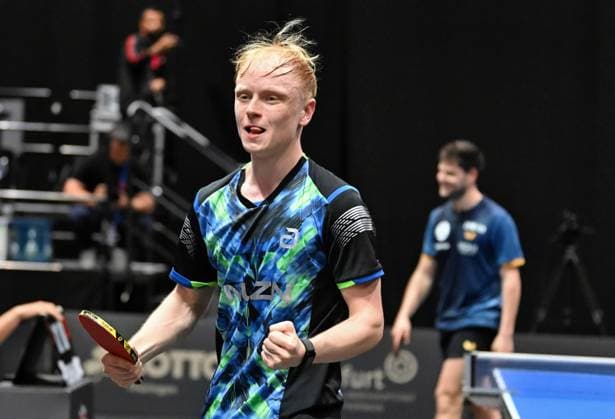 Andre Bertelsmeier fends off five match points against Dimitrij Ovtcharov and reaches the semi-finals of the German Championships for the first time Andre Bertelsmeier fends off five match points against Dimitrij Ovtcharov and reaches the semi-finals of the LOTTO Thüringen TT Finals 2026 in Erfurt German Championships for men and women on June 6, 2026 at Messe Erfurt Erfurt Messe Erfurt Thuringia Germany